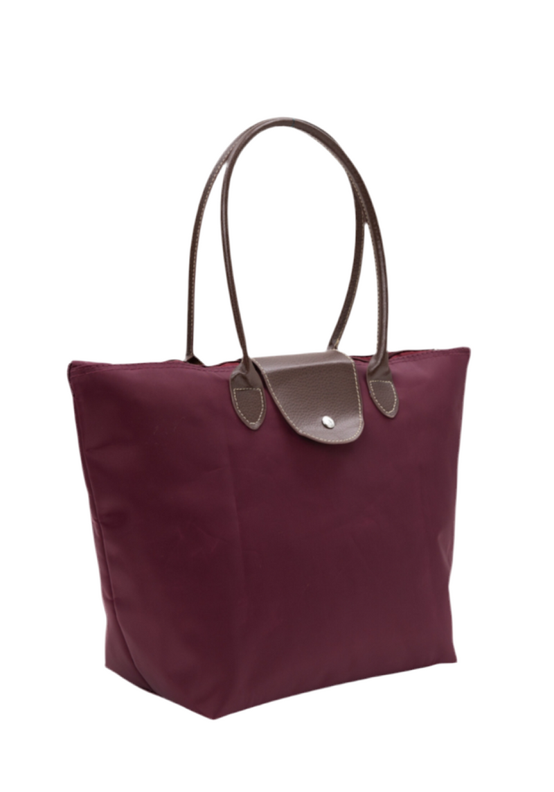 Diana Foldable Tote - Burgundy