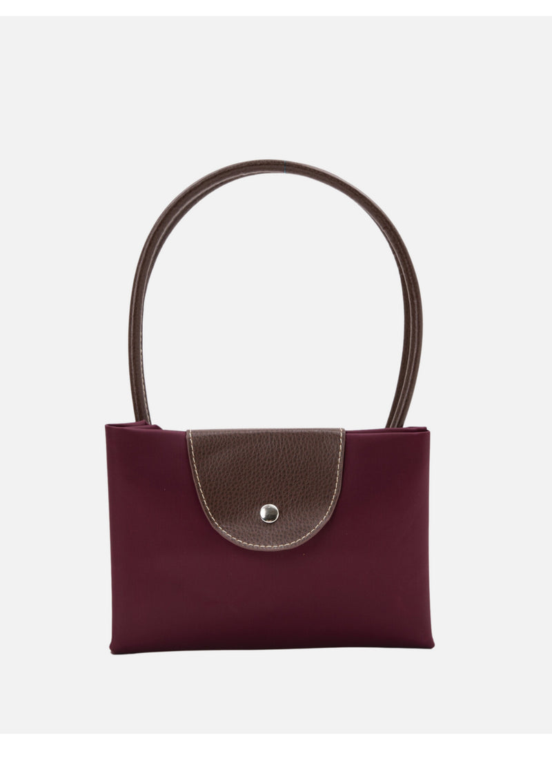 Diana Foldable Tote - Burgundy