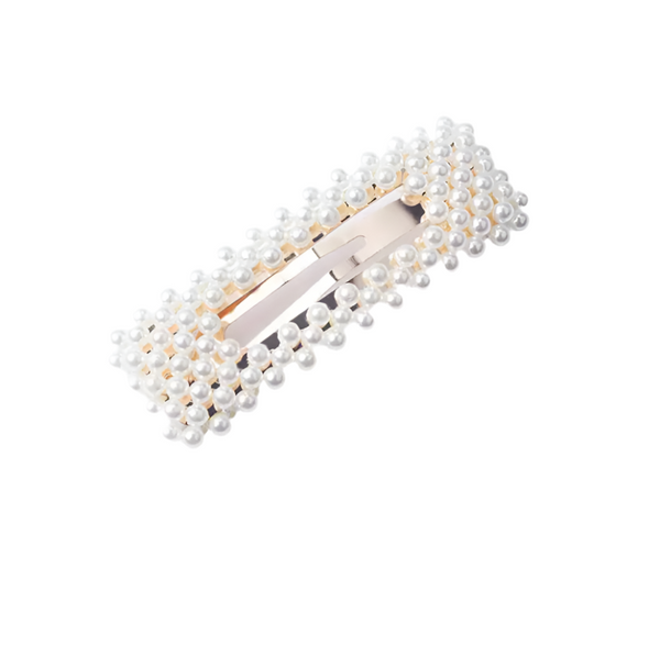 Pearl Clip- Square Gold