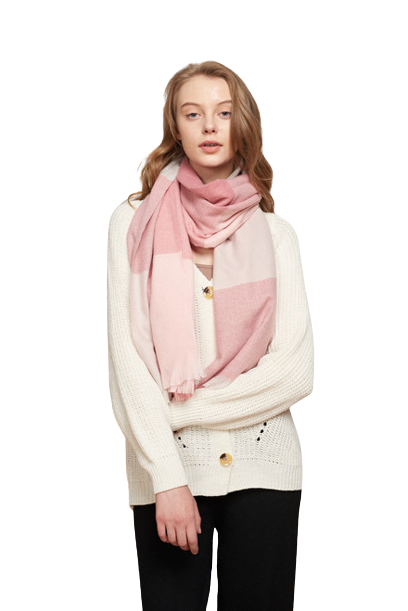 Palpa Blanket Scarf- Pink
