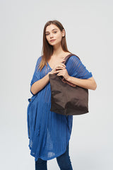 Diana Foldable Tote- Brown