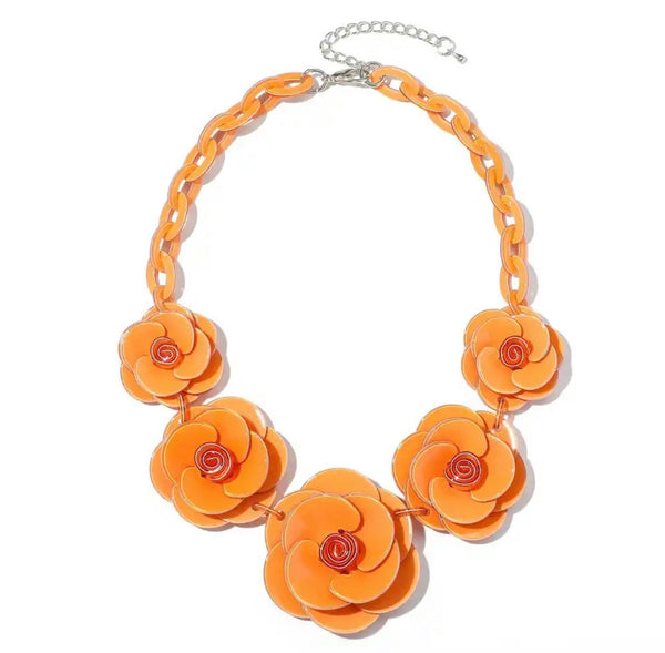 Mani Necklace- Orange